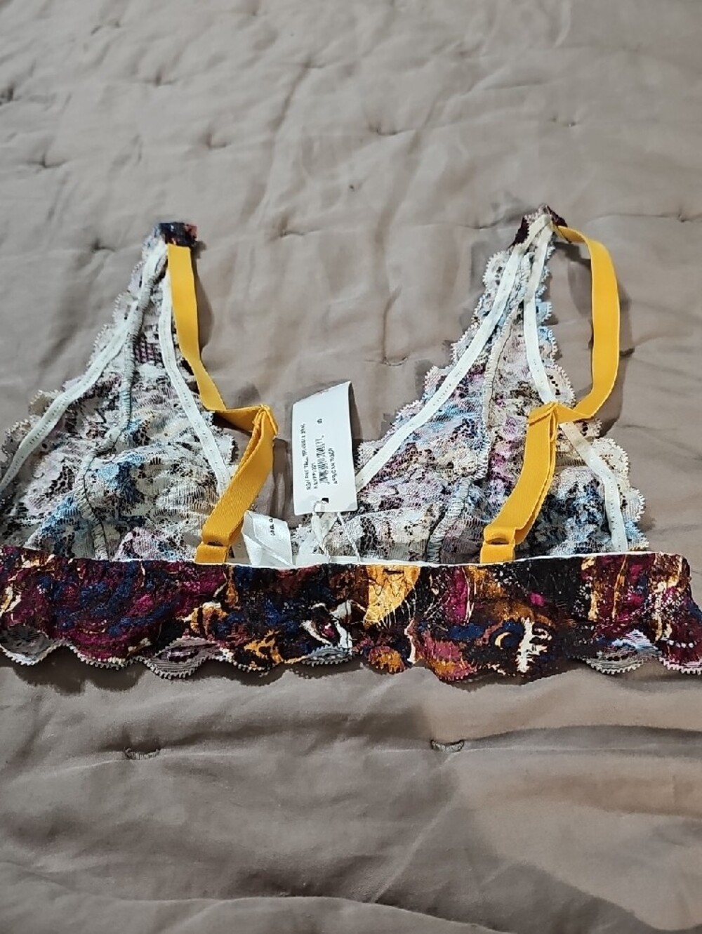 Cosabella MSN Prt Tall Triangle Bralette African Tiger - Picture 2 of 4